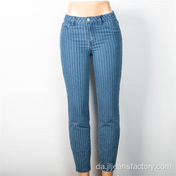 Hot Sale Custom Striped Straight Jeans